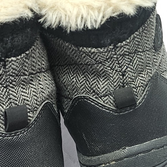 JBU by Jambu Black Herringbone Jane Faux Fur Lined Boot Bootie Womens 10M - Picture 13 of 13
